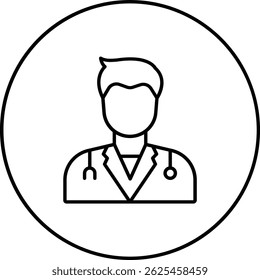 Doctor vector icon. Can be used for printing, mobile and web applications.