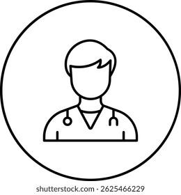 Doctor vector icon. Can be used for printing, mobile and web applications.