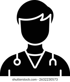 Icono del Vector del doctor. Se puede utilizar para aplicaciones de impresión, móviles y de Web.