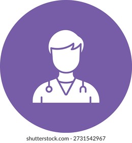 Icono del Vector del doctor. Se puede utilizar para aplicaciones de impresión, móviles y de Web.