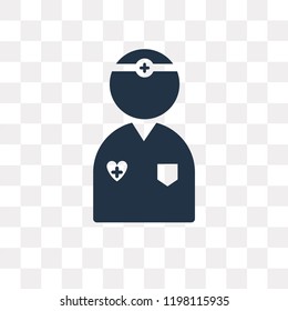 Doctor vector icon isolated on transparent background, Doctor transparency concept can be used web and mobile