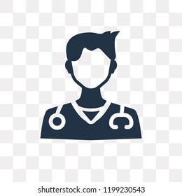 Doctor vector icon isolated on transparent background, Doctor transparency concept can be used web and mobile