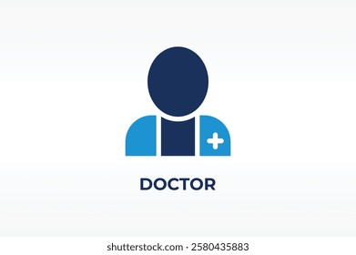 DOCTOR vector, icon or logo sign isolated symbol illustration