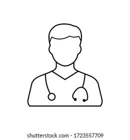 Doctor vector icon. Medicine logo