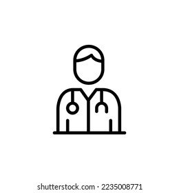 Doctor vector icon. medicine icon outline style. perfect use for logo, presentation, website, and more. simple modern icon design line style