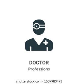 Doctor vector icon on white background. Flat vector doctor icon symbol sign from modern professions collection for mobile concept and web apps design.