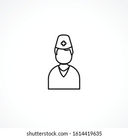Doctor vector icon on white background