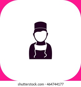 Doctor vector icon on white background.