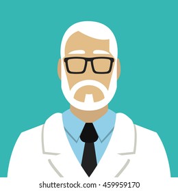 Doctor vector. Icon for web and mobile application. Flat design style.