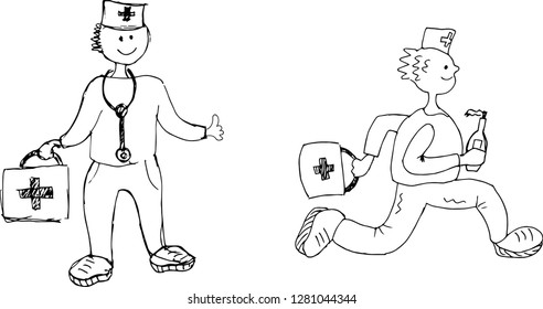 Doctor. Vector illustration.
