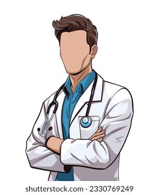 Ilustración vectorial de un médico.