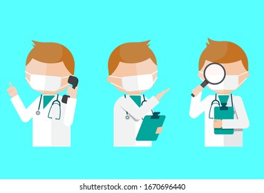 Doctor Vector illustration, Flat styl