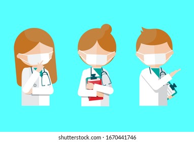 Doctor Vector illustration, Flat style