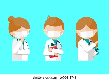 Doctor Vector illustration, Flat style