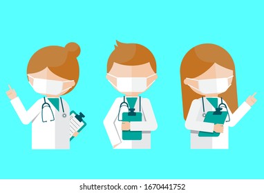 Doktorarbeit, Vektorillustration, flach