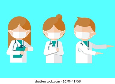 Doctor Vector illustration, Flat style