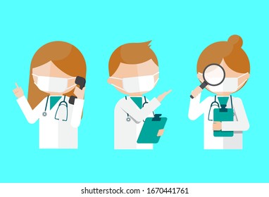 Ilustración del vector Doctor, estilo plano