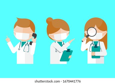 Doctor Vector illustration, Flat style