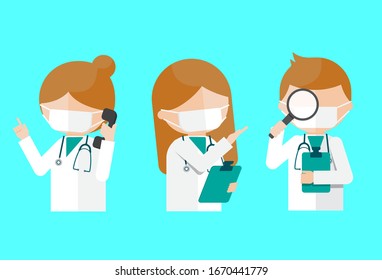 Ilustración del vector Doctor, estilo plano