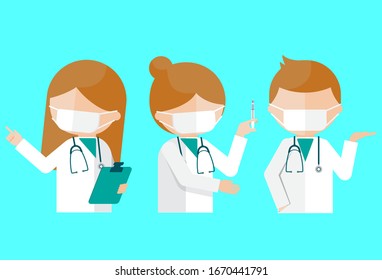 Doctor Vector illustration, Flat style