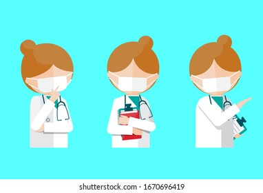 Doctor Vector illustration, Flat style