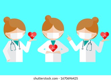 Ilustración del vector Doctor, estilo plano