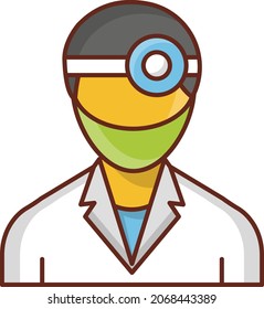 ilustración de doctor Vector en un fondo transparente. Símbolos de calidad superior.Icono de color plano de línea vectorial para el concepto y el diseño gráfico.