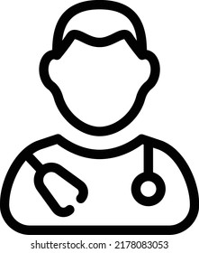 Doctor Vector illustration on a transparent background.Premium quality symmbols.Stroke vector icon for concept and graphic design.