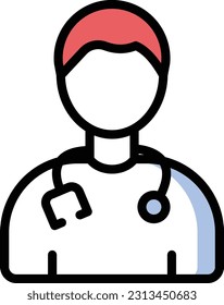 doctor Vector illustration on a transparent background. Premium quality symmbols. Line Color vector icons for concept and graphic design.