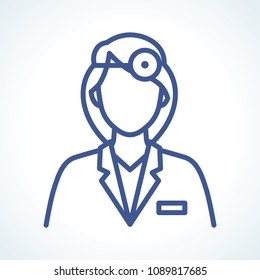 Doctor vector line icon