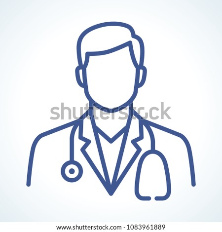 Doctor vector line icon