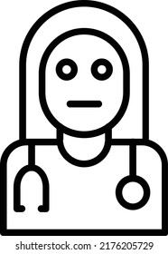 Doctor Vector line Icon Design