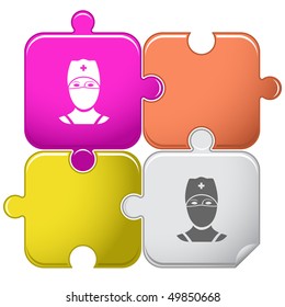 Doctor. Vector puzzle.