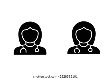 Doctor vector silhouette illustration white vector white background eps file 