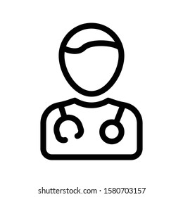 doctor vector thin line icon 