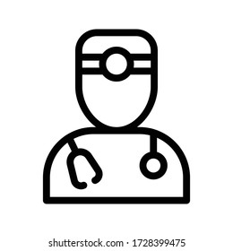 doctor vector thin line icon 