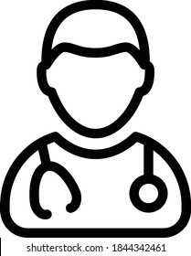 doctor vector thin line icon 