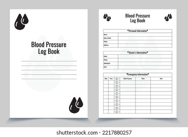 Doctor visiting logbook interior. Health Care Log Book and medical Tracker. Medical notebook.