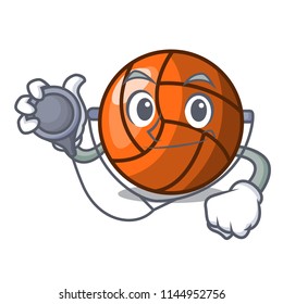 Doctor volleyball character cartoon style