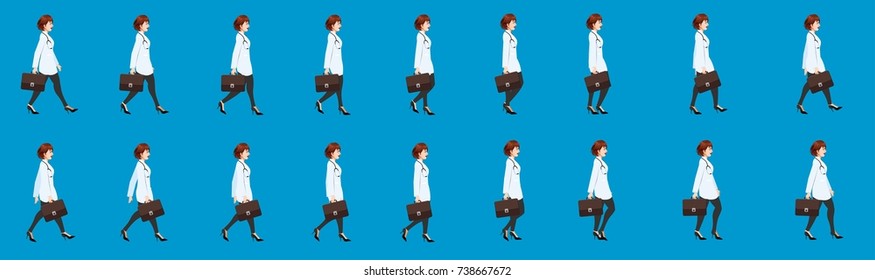 Doctor Walk Cycle Sprite Sheet