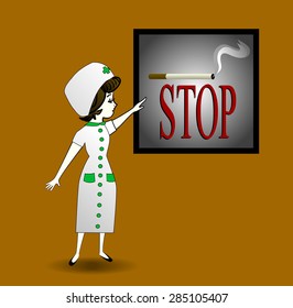 the doctor warns about harm from smoking