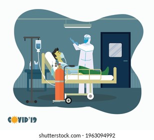 Doctor wearing medical mask and protection suit with his shadow as superhero. COVID-19 outbreak medical staff 