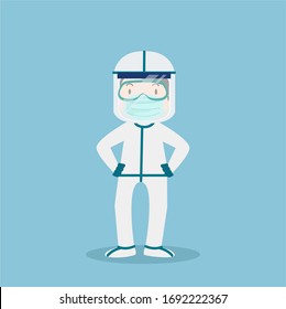 Doctor wearing PPE Costume concept 