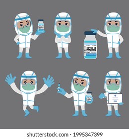 Doctor wearing protective suite to fight coronavirus