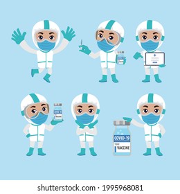 Doctor wearing protective suite to fight coronavirus