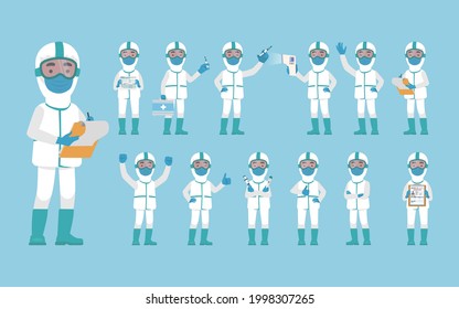 Doctor wearing protective suite to fight coronavirus