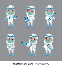 Doctor wearing protective suite to fight coronavirus