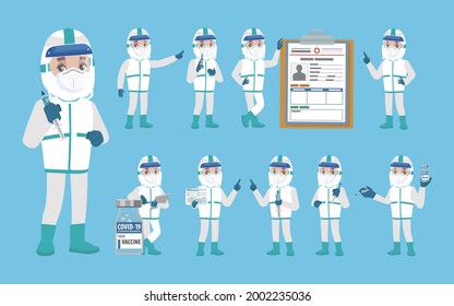 Doctor wearing protective suite to fight coronavirus