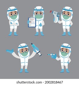 Doctor wearing protective suite to fight coronavirus
