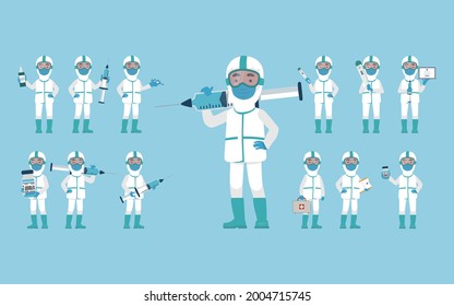 Doctor wearing protective suite to fight coronavirus
